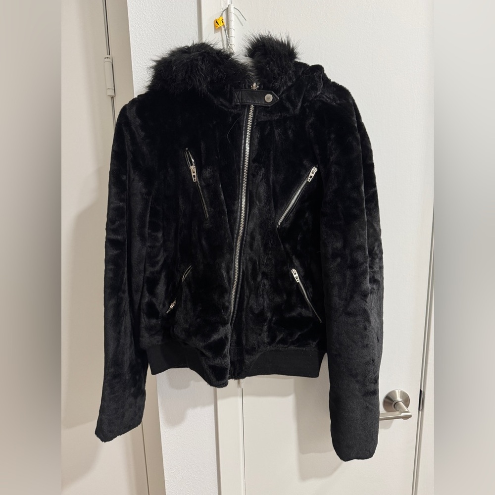 BlankNYC Reversible Oversized Jacket Green and Black